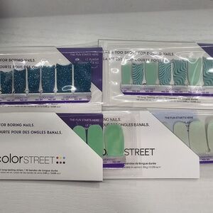Color Street Nail Strips - Glittery Teal and Mint Green Set